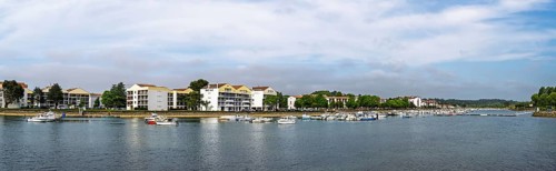 Panorama of Saint-Jean-de-Luz, Nouvelle-Aquitaine, Pyrenees-Atlantiques, France