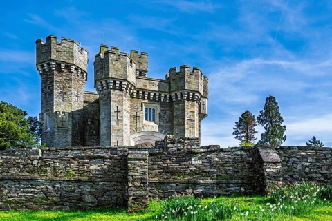 Wray Castle, Lake Windermere, Ambleside, Lake District, Cumbria, England, United Kingdom