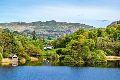 Rydal Water, Rydal, Ambleside, Lake District, Westmorland, Cumbria, England, United Kingdom
