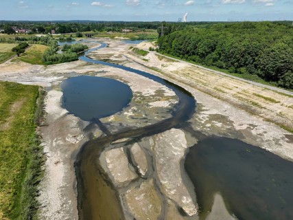Dortmund, Castrop-Rauxel, North Rhine-Westphalia, Germany - River renaturalisation, renaturation of