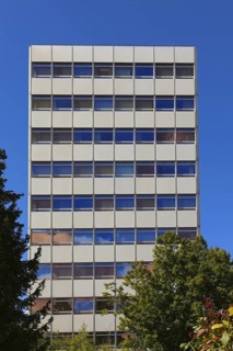 Naturana Miederfabriken, high-rise building, company building of Naturana Dölker Textilbekleidung,