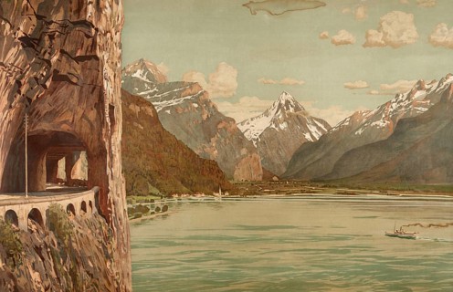 On the Uri branch of Lake Lucerne, a peripheral alpine lake surrounded by mountains of the Prealps