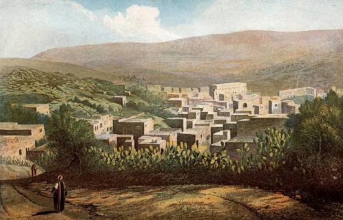 The Carmel Mountains and Little Hermon in the Distance, Nazareth, today Israel, authentic