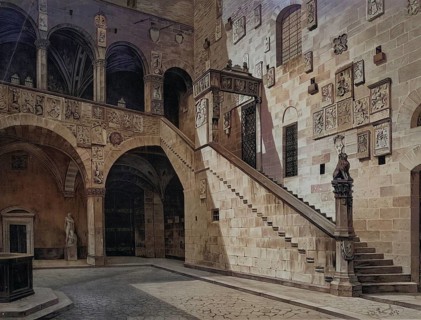 Palazzo del Bargello, a city palace in Florence built between 1255 and 1261 and expanded to a