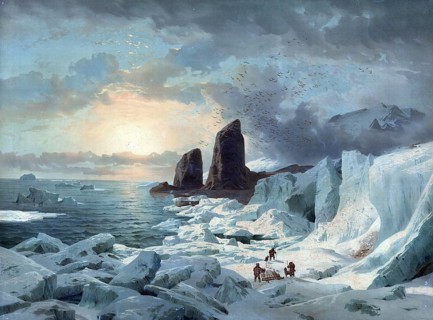 Rudolf Island, the northernmost island in Franz Josef Land and one of the larger islands in the