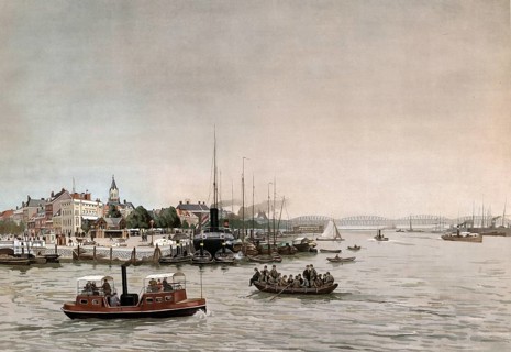 Nieuwe Maas, Neue Maas, an approximately 24 kilometers long part of a main river in the Rhine