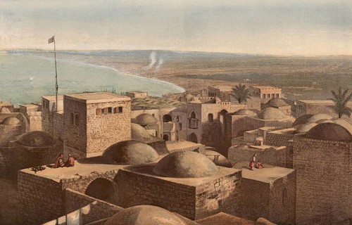 Jaffa, today Tel Aviv is an Israeli city on the Mediterranean coast, Israel, authentic reproduction