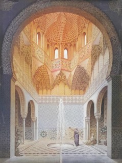 The Abencerrajes Hall, Sala de los Abencerrajes, a famous room in the Nasrid Palaces of the