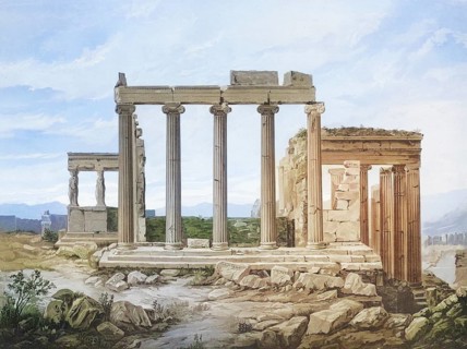 Erechtheion, Ionian-style temple on the Acropolis in Athens, which was built around 420 and 406 BC,