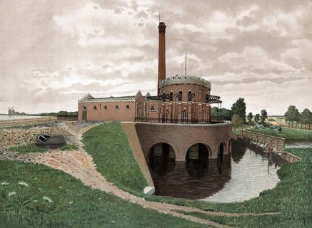 The De Cruquius pumping station from 1849 is one of three historic steam pumping plants used to