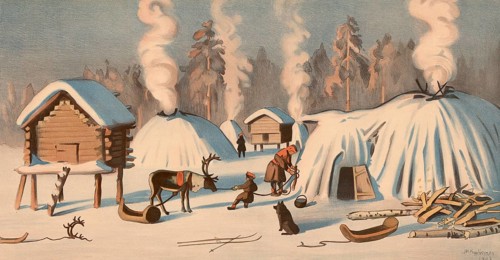 LappalaiskylÃ¤, a Lappy village or village of the Lapps, the Finnish name for the indigenous Sami