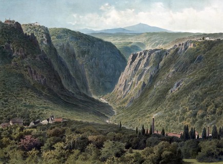 Landscape in the Harz Mountains, Bode Valley, the ten-kilometre-long gorge-like valley section of