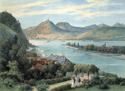 Siebengebirge, volcanic low mountain range on the right bank of the Rhine, North Rhine-Westphalia,