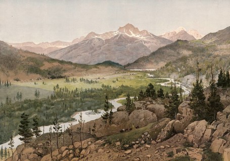 Landscape in Altai, Altaigebrige, Central Asian high mountains in the border region of Kazakhstan,