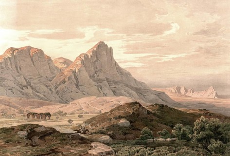 Mountain of temptation in the West Bank. Mountain in the Jordan Valley near Jericho, where Jesus is