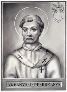 St Urban (d. 230) was Bishop of Rome from 222 to 230. His name means the city dweller (Latin) and
