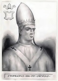 Stephen IV (V) (died 24 January 817 in Rome) succeeded Leo III as Pope from 22 June 816 to 24