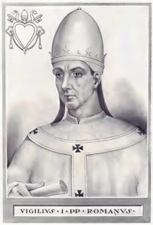 Vigilius (born around 500, died 7 June 555) was Roman bishop (pope) from 537 until his death,