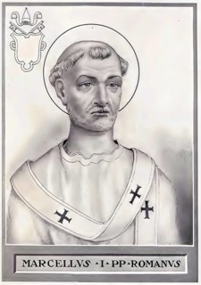 Marcellus I (b. 255, d. 16 January 309) (1) was probably for six months, from 308 to 309, the 30th