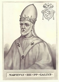 Martin IV (born around 1210 in Mainpincien France, died 28 March 1285 in Perugia) was pope from