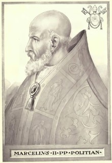 Marcellus II (born 6 May 1501 in Montefano (Marche), died 1 May 1555 in Rome), birth name Marcello