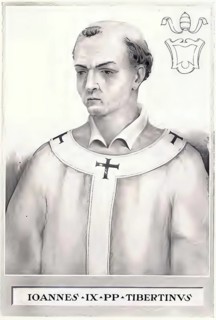 John IX (born in Tivoli, died 900) was pope from 898 to 900, Historical, authentic, digitally