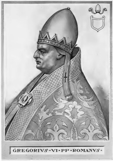 Gregory VI (born Johannes Gratianus Pierleoni, died probably November 1047 in Cologne) was Pope