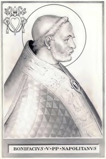 Boniface V (born in Naples, died 25 October 625) was pope from 23 December 619 until his death,