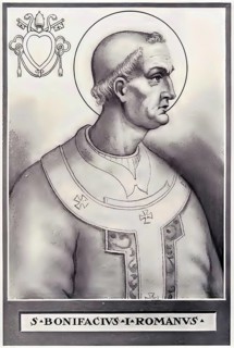 Boniface I was Pope in Rome from December 28, 418 to September 4, 422, historical, authentic,