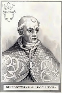 Benedict III (died 17 April 858 in Rome) was pope from 855 to 858, Historical, authentic, digitally