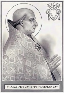Agapitus I, also Agapetus or Agapet, born in front of 494 in Rome, died April 22, 536 in