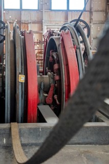 Tonopah, Nevada - The Mizpah Mine hoist house at Tonopah Historic Mining Park. Mining began here in
