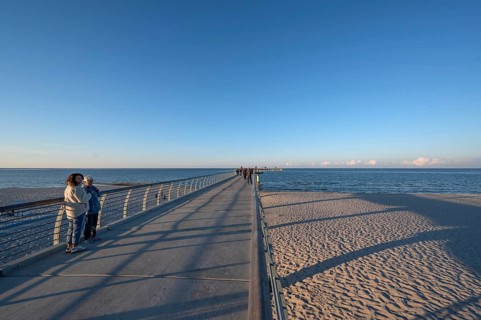 New 720-meter long pier in Prerow opened since October 2024, Prerow, DarÃŸ, Mecklenburg-Western