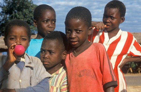 Little boys posing for camera, Salima, Malawi, Africa, June 2000, vintage, retro, old, historic
