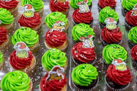 Detroit, Michigan - Cupcakes at a Christmas party