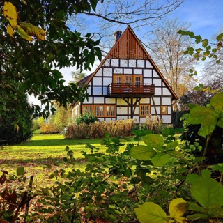 Detached half-timbered house in GrÃ¼nen, Lippstadt, North Rhine-Westphalia, Germany