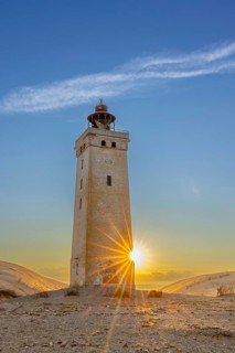 Rubjerg Knude Fyr / Rubjerg Knude lighthouse in the sand dunes on the top of LÃ¸nstrup Klint at