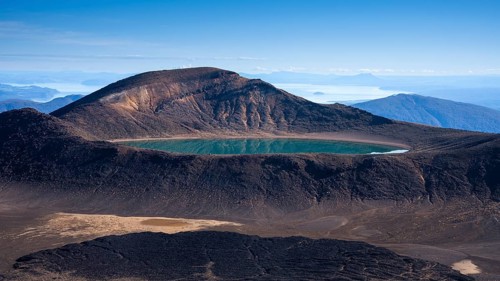Blue Lake in Tongariro National Park, North Island, New Zealand