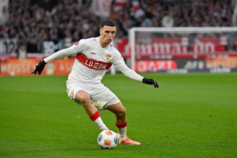 Bilal El Khannouss VfB Stuttgart (11) Action on the ball MHPArena, MHP Arena Stuttgart,