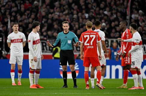 Waiting for the decision of the VAR, video assistant, video evidence, video referee video assistant