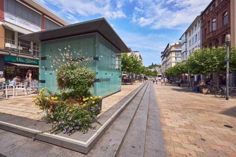 Pedestrian zone, general architecture, commercial buildings, modern architecture, residential and