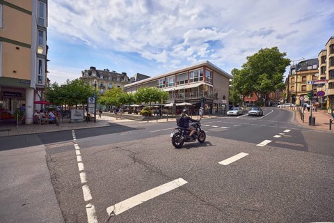 General architecture, residential and commercial buildings, modern architecture, pedestrian zone,