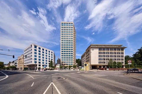 Commercial building, building, high-rise building, general architecture, residential tower, Hessian