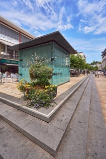 Pedestrian zone, general architecture, commercial buildings, modern architecture, residential and