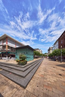 Pedestrian zone, general architecture, commercial buildings, modern architecture, residential