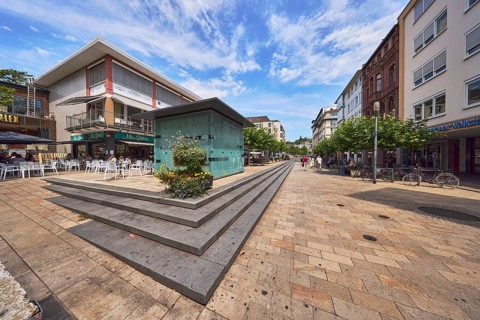 Pedestrian zone, general architecture, commercial buildings, modern architecture, residential
