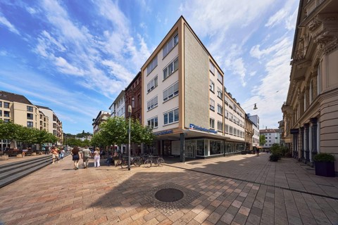 Wiesbadener Volksbank eG, Beratungszentrum Langgasse, pedestrian zone, general architecture,