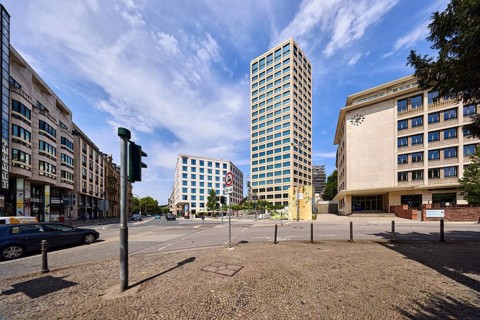 Commercial building, building, high-rise building, general architecture, residential tower, Hessian