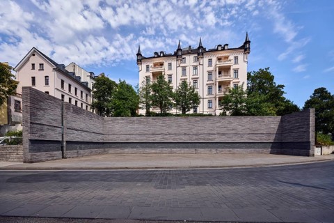 Memorial to the murdered Wiesbaden Jews, memorial, historical event, street made of concrete paving