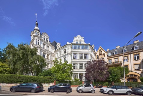 Wilhelminian district Rheingauviertel, residential area, historic residential buildings,